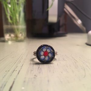 Vintage Mosaic Flower Ring